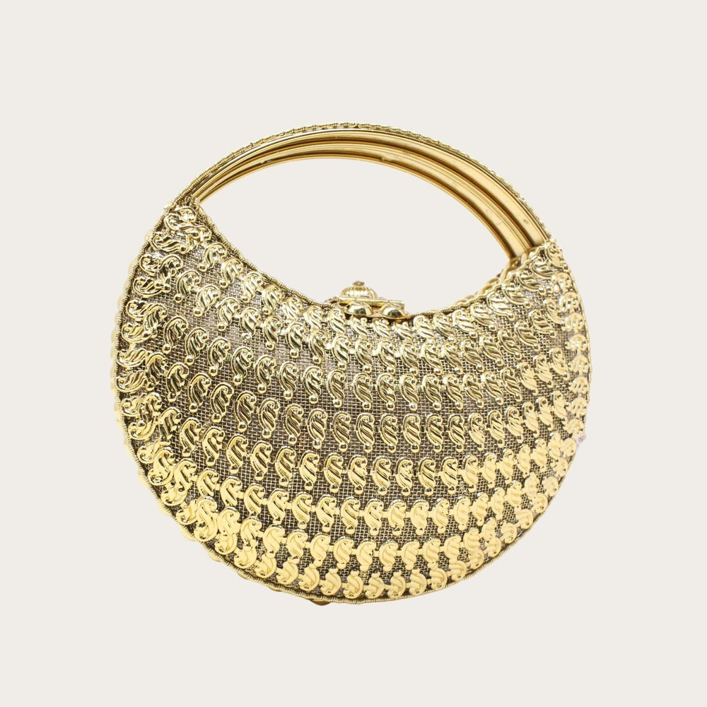 Handmade Brass Handbag Small IX - LAURA CANTU JEWELRY