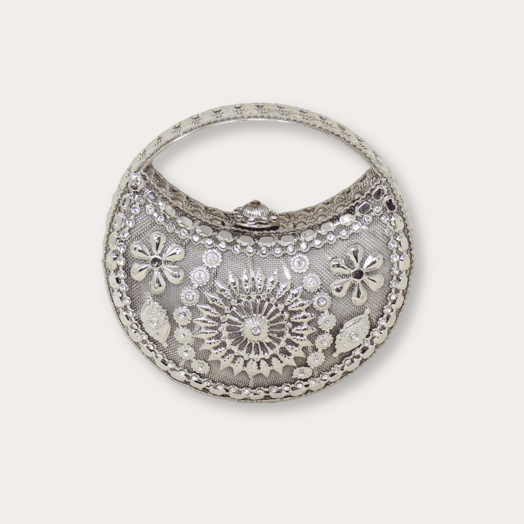 Handmade Brass Handbag Small V - LAURA CANTU JEWELRY