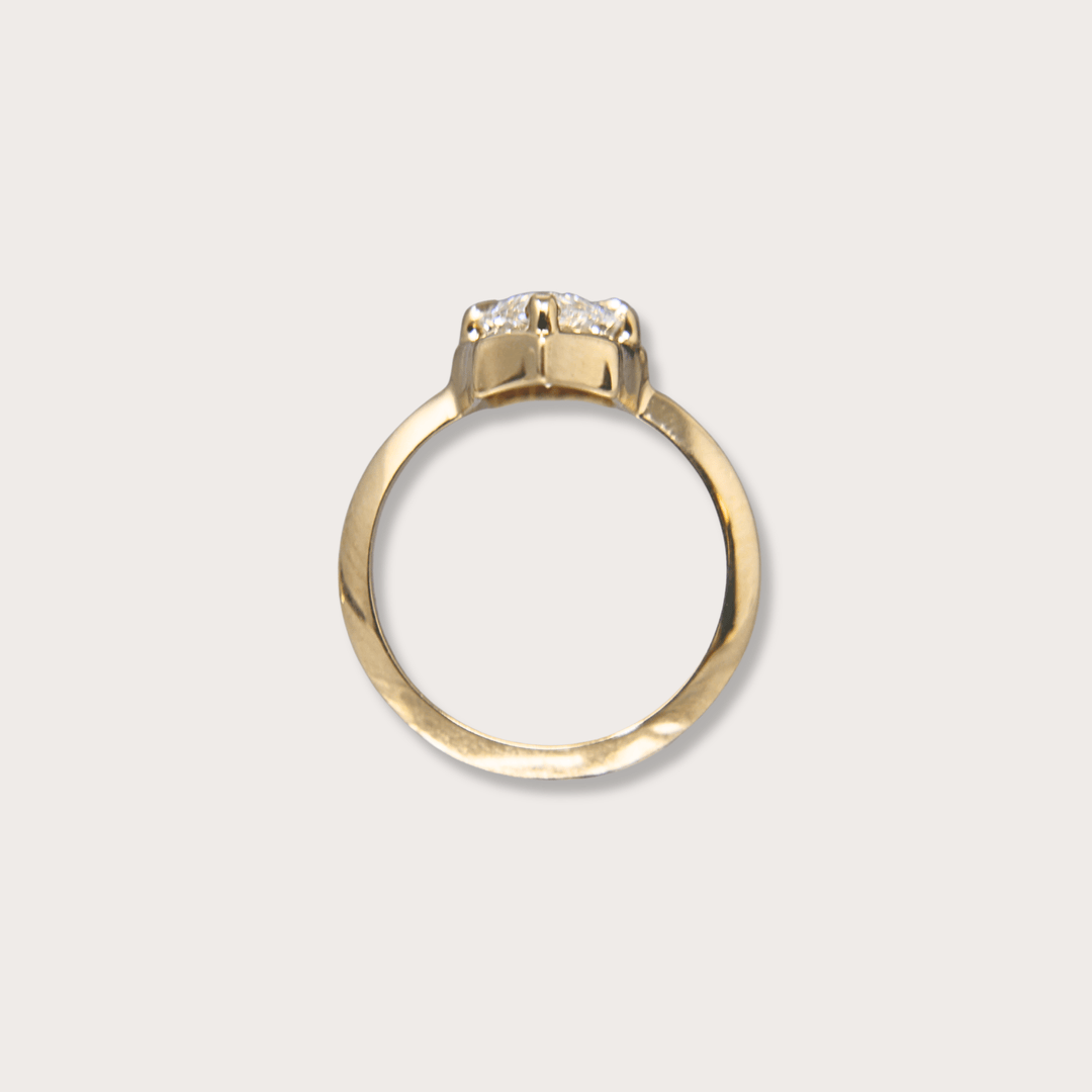 Lab diamond 2.52ct marquee pinky ring