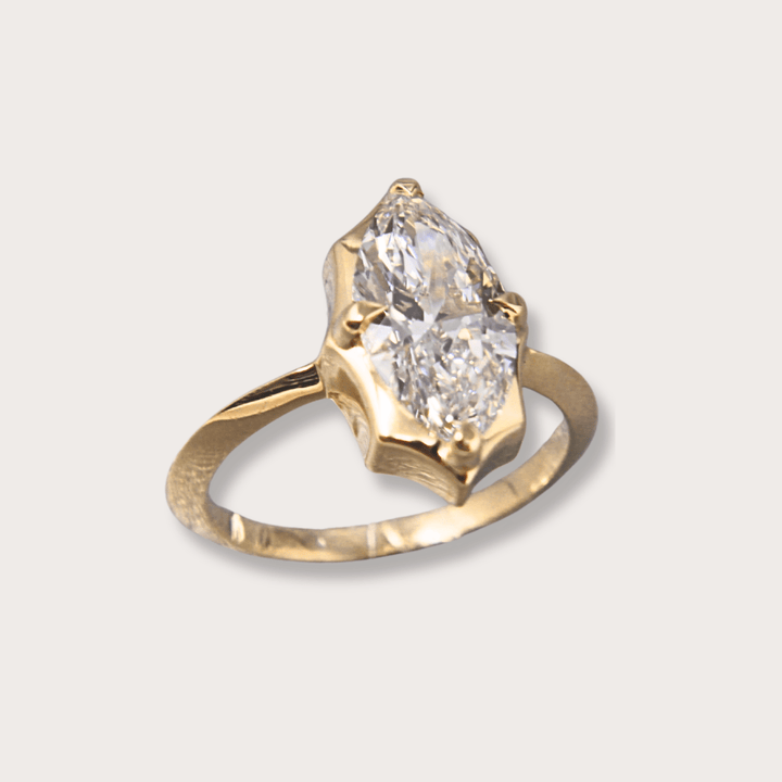 Lab diamond 2.01ct marquee pinky ring - LAURA CANTU JEWELRY