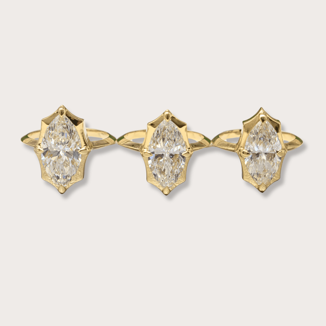 Lab diamond 2.02ct marquee pinky ring - LAURA CANTU JEWELRY