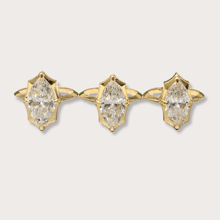 Lab diamond 2.02ct marquee pinky ring - LAURA CANTU JEWELRY