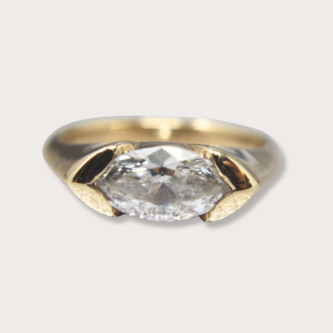 Lab diamond .86ct marquee pinky ring - LAURA CANTU JEWELRY