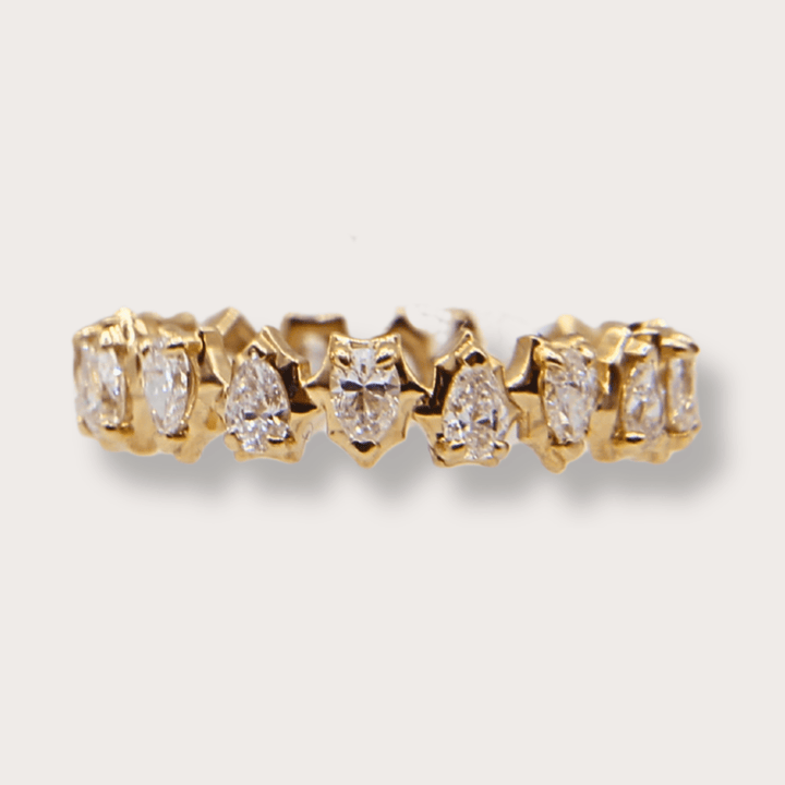 Lab diamond pear eternity band - LAURA CANTU JEWELRY