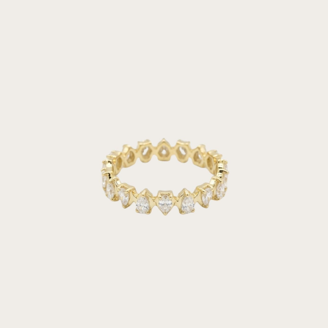Lab diamond pear eternity band - LAURA CANTU JEWELRY