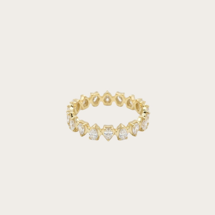 Lab diamond pear eternity band - LAURA CANTU JEWELRY