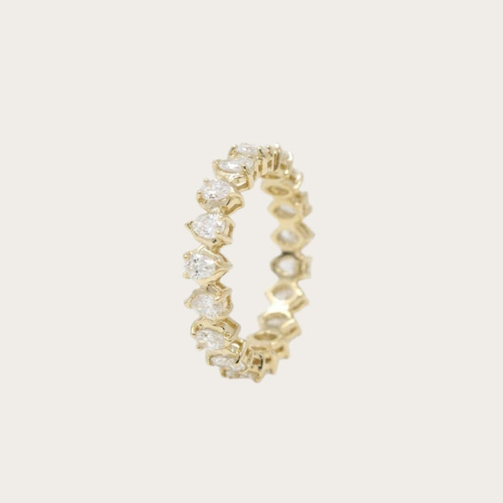 Lab diamond pear eternity band - LAURA CANTU JEWELRY