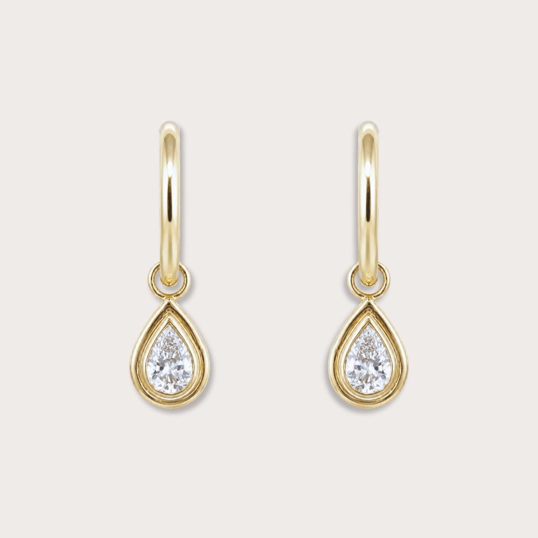 Lab Diamond Teardrop Gold - LAURA CANTU JEWELRY