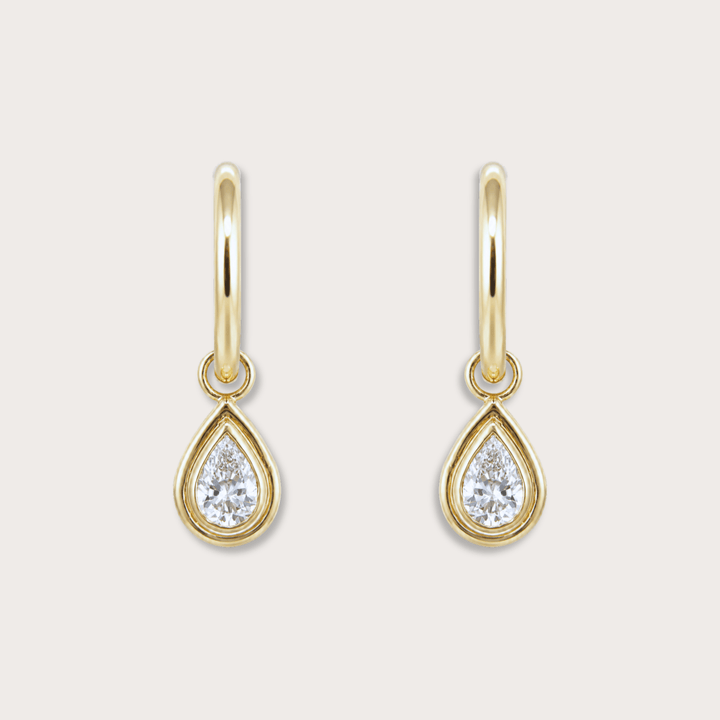 Lab Diamond Teardrop Gold - LAURA CANTU JEWELRY