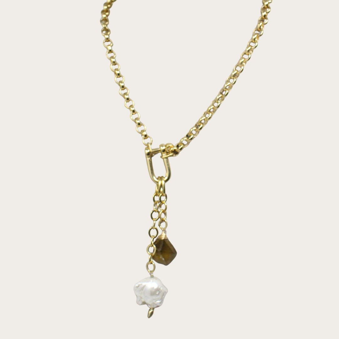 Lumna Lock Necklace II - LAURA CANTU JEWELRY