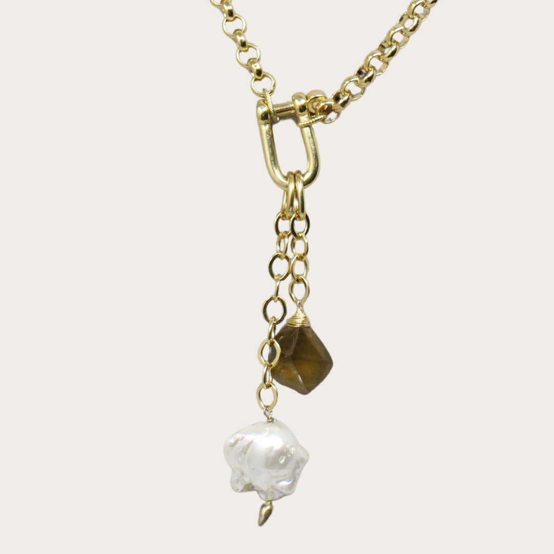 Lumna Lock Necklace II - LAURA CANTU JEWELRY