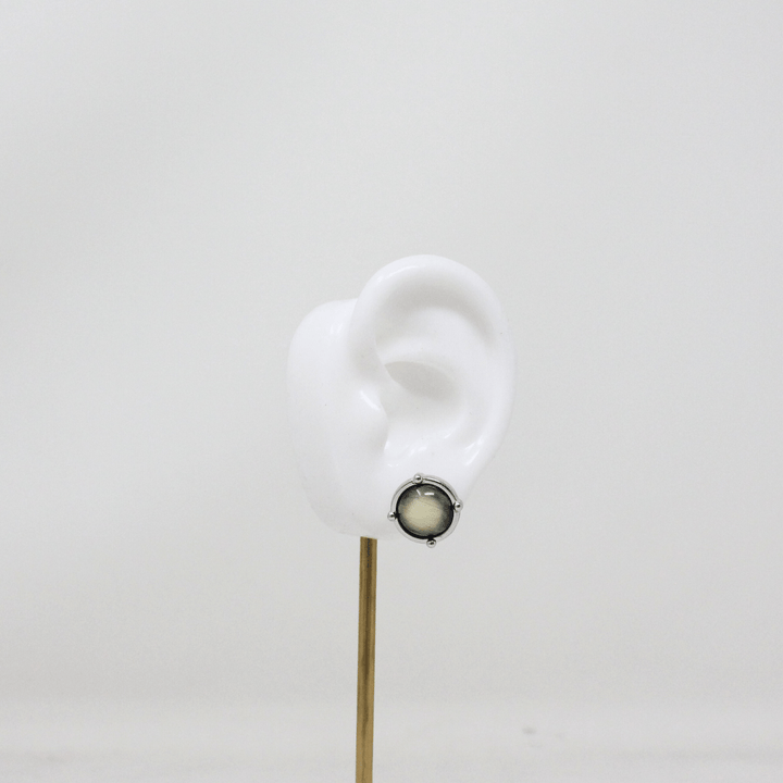 Luna Stud Silver - LAURA CANTU JEWELRY