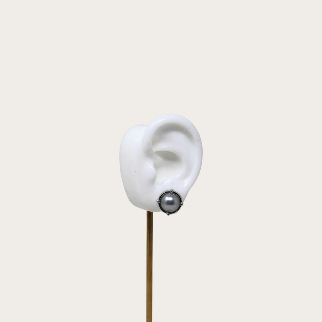 Luna Stud Silver - LAURA CANTU JEWELRY