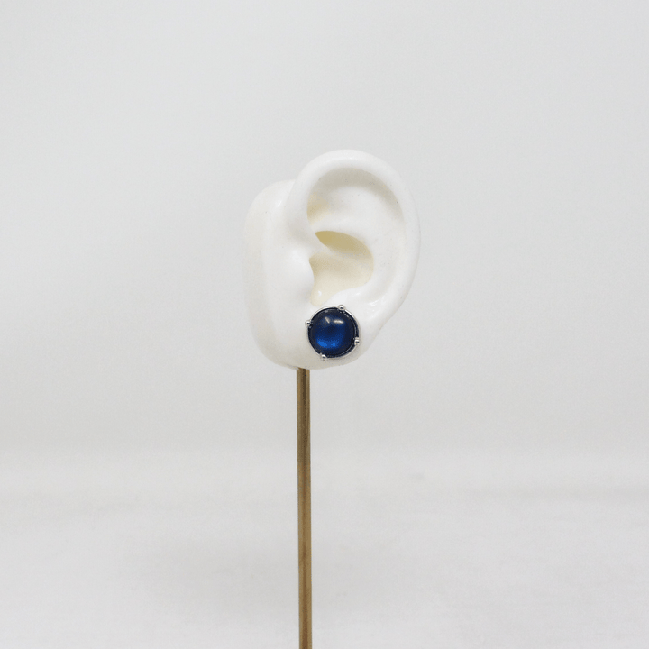 Luna Stud Silver - LAURA CANTU JEWELRY