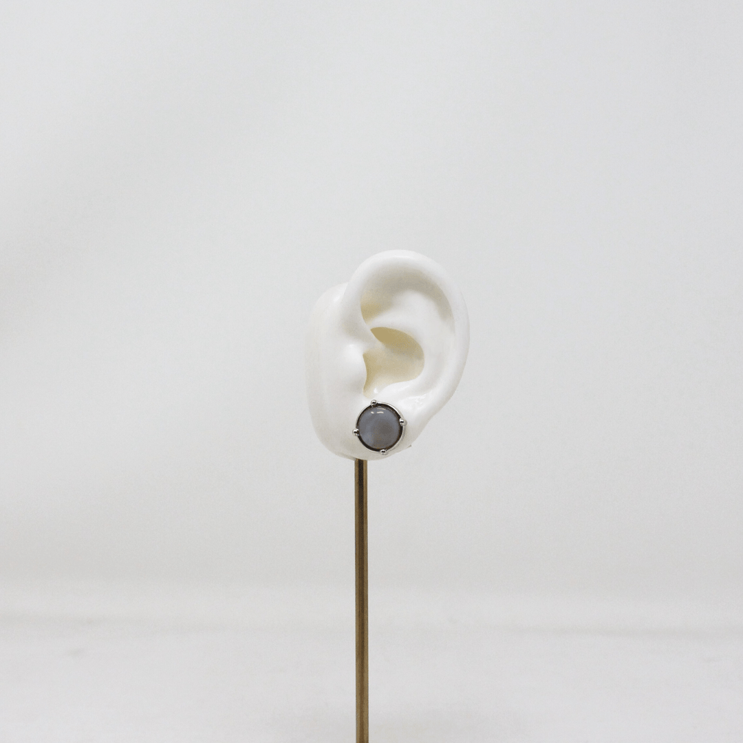 Luna Stud Silver - LAURA CANTU JEWELRY