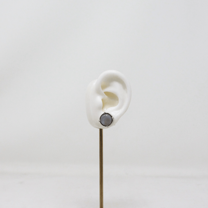 Luna Stud Silver - LAURA CANTU JEWELRY