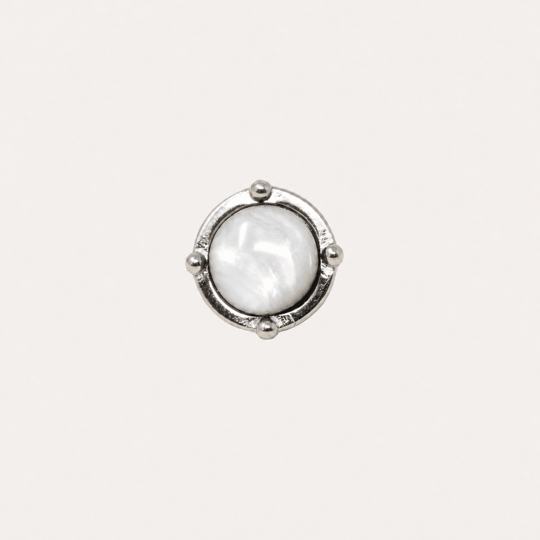 Luna Stud Silver Small - LAURA CANTU JEWELRY