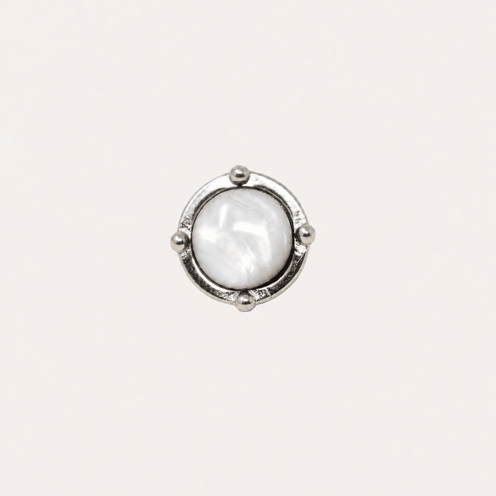 Luna Stud Silver Small - LAURA CANTU JEWELRY