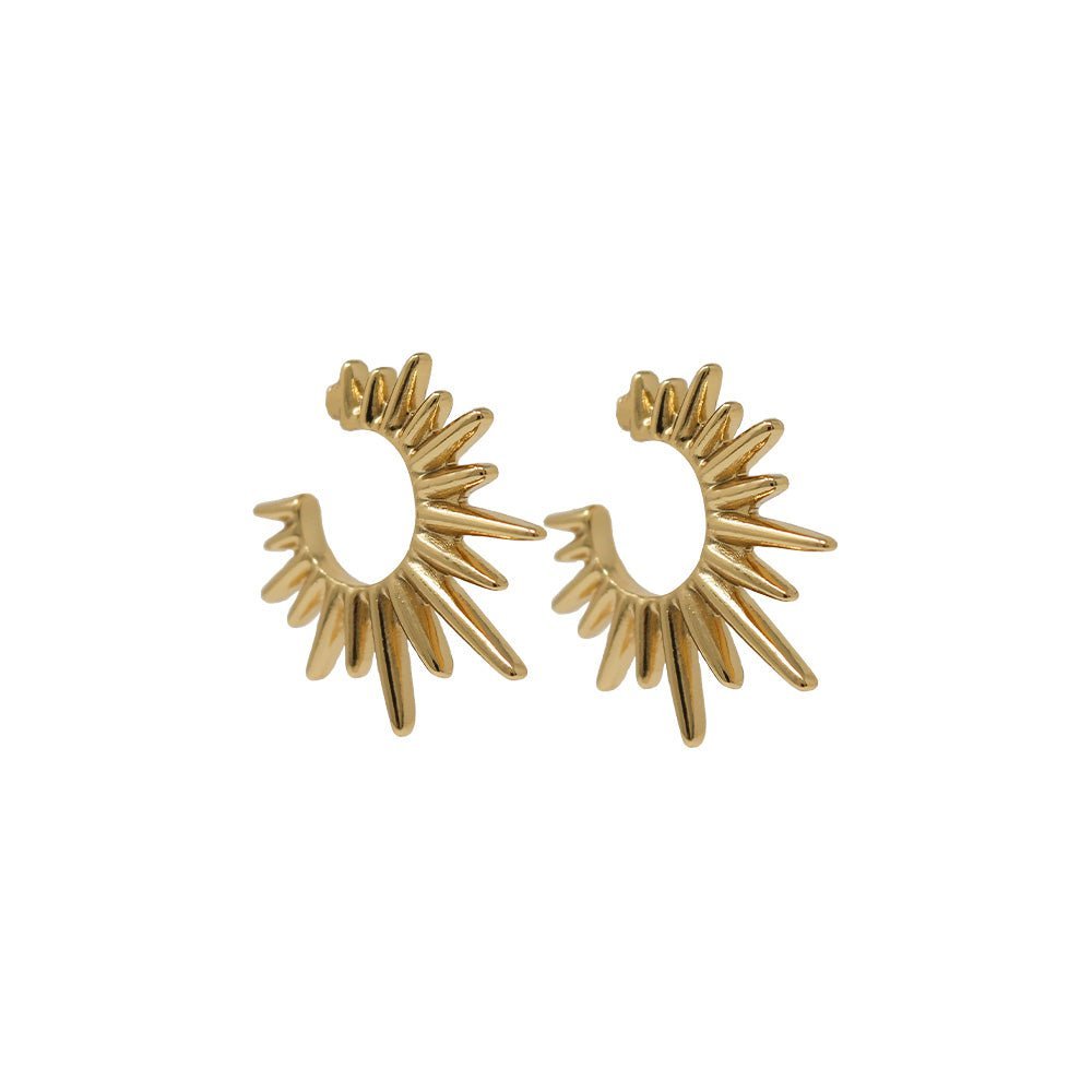 Maria Spiked Earrings Large - LAURA CANTU JEWELRY US