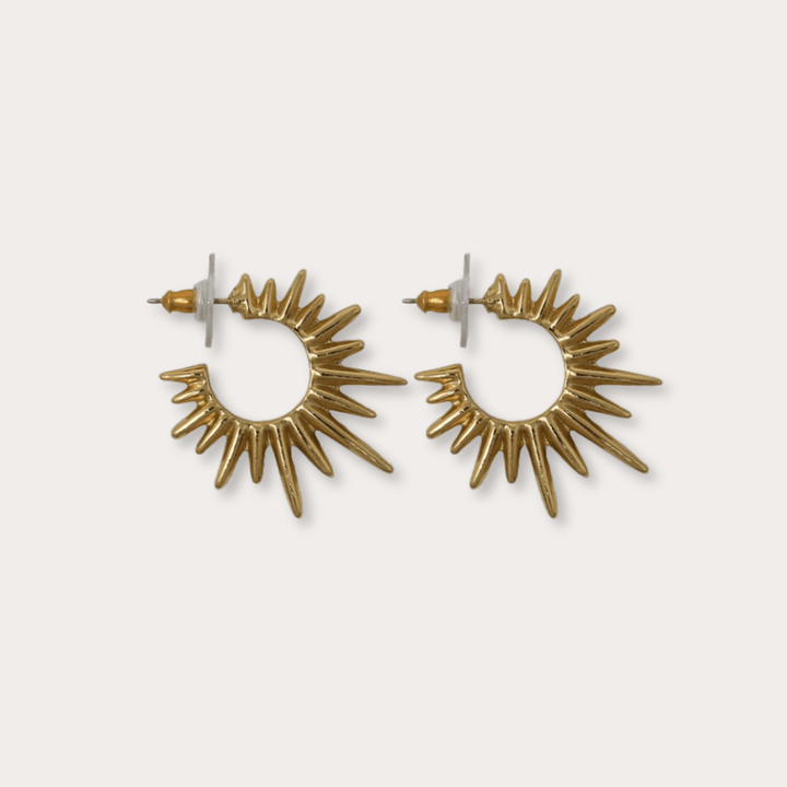 Maria Spiked Earrings Large - LAURA CANTU JEWELRY