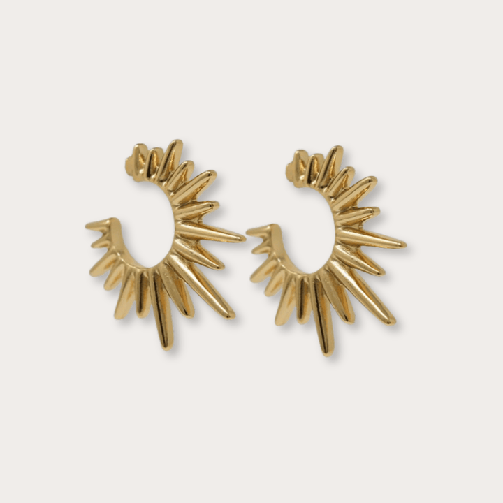 Maria Spiked Earrings Large - LAURA CANTU JEWELRY