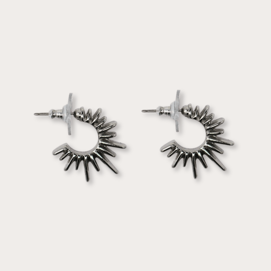Maria Spiked Earrings Large - LAURA CANTU JEWELRY
