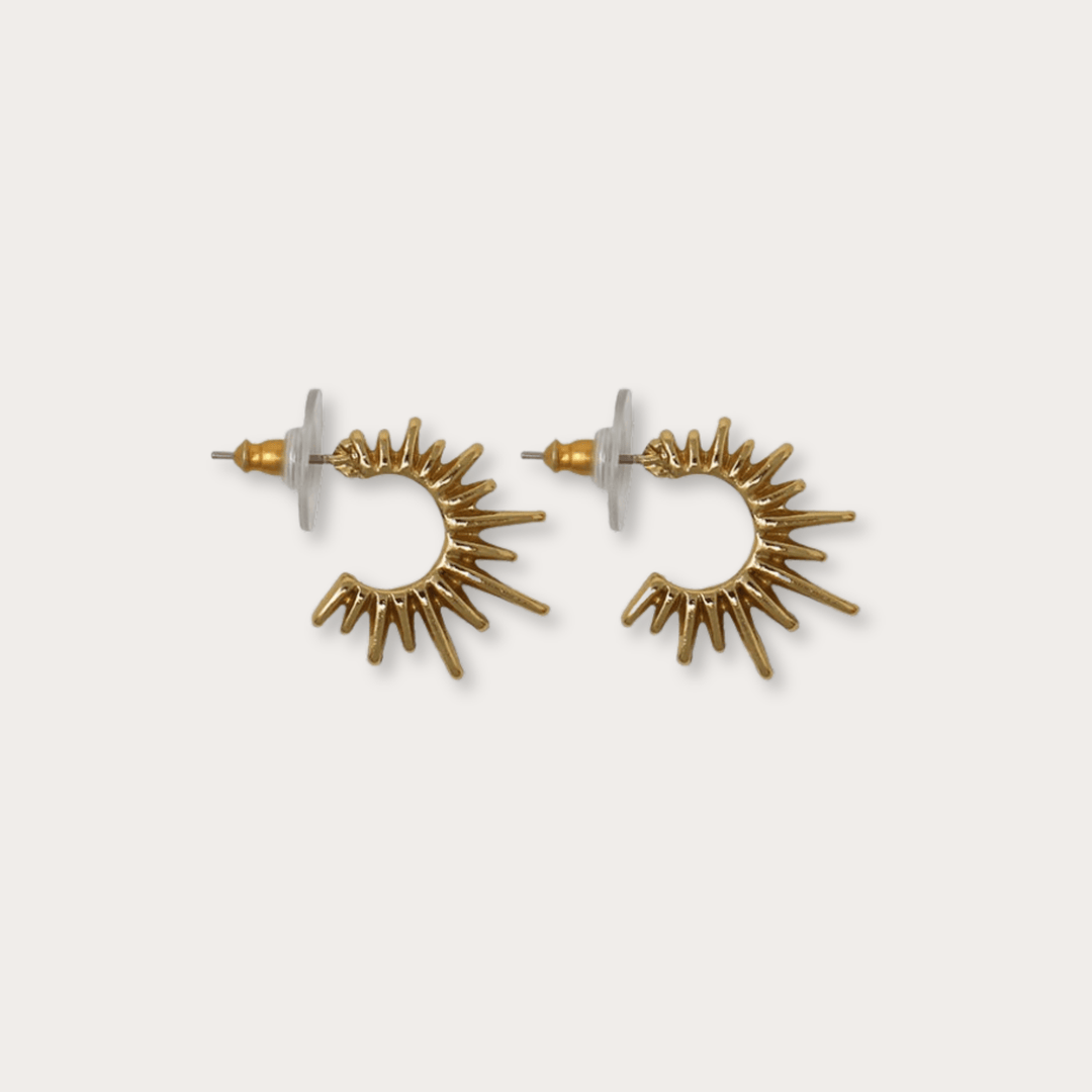 Maria Spiked Earrings Small - LAURA CANTU JEWELRY