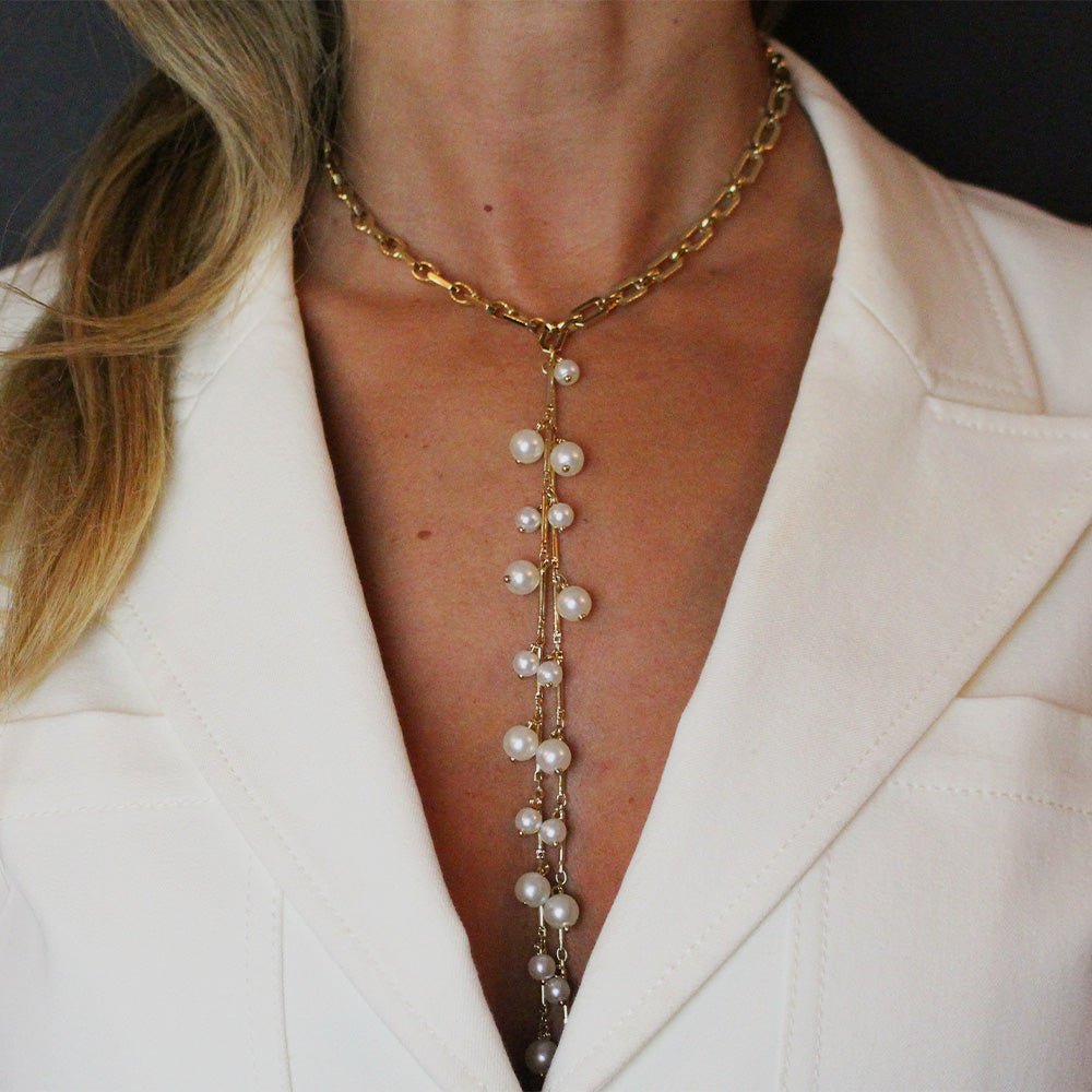 Mario Pearl Necklace - LAURA CANTU JEWELRY US