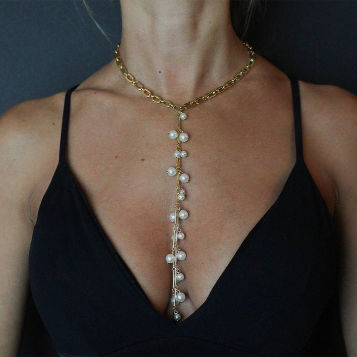 Mario Pearl Necklace - LAURA CANTU JEWELRY US