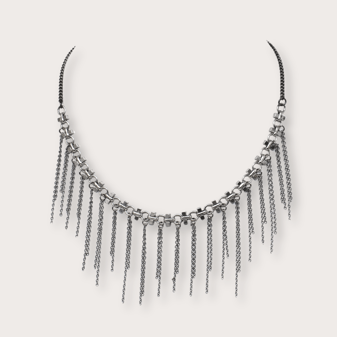Nan Fringe Necklace - LAURA CANTU JEWELRY
