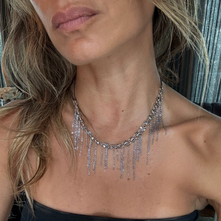 Nan Fringe Necklace - LAURA CANTU JEWELRY