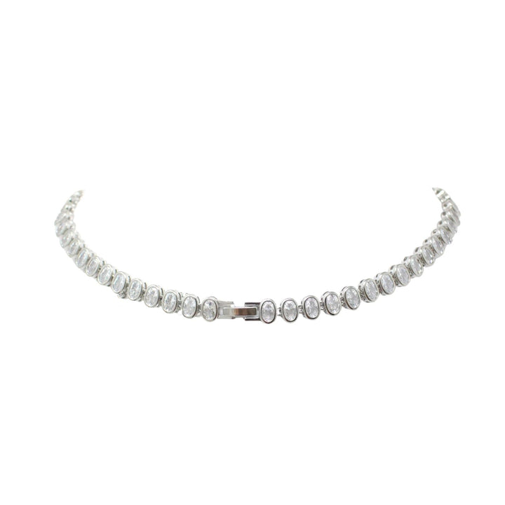 Oval Rhinestone II Choker - LAURA CANTU JEWELRY
