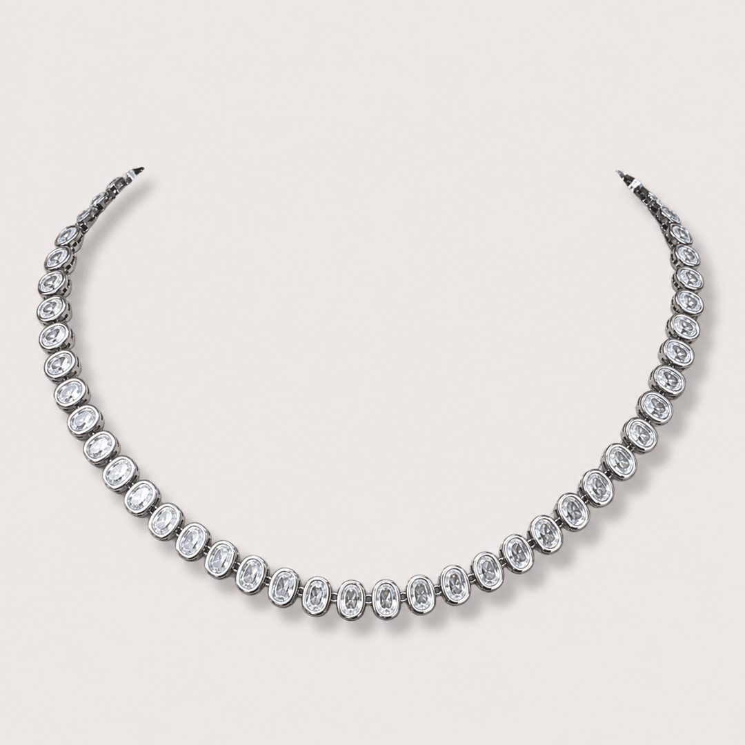 Oval Rhinestone II Choker - LAURA CANTU JEWELRY