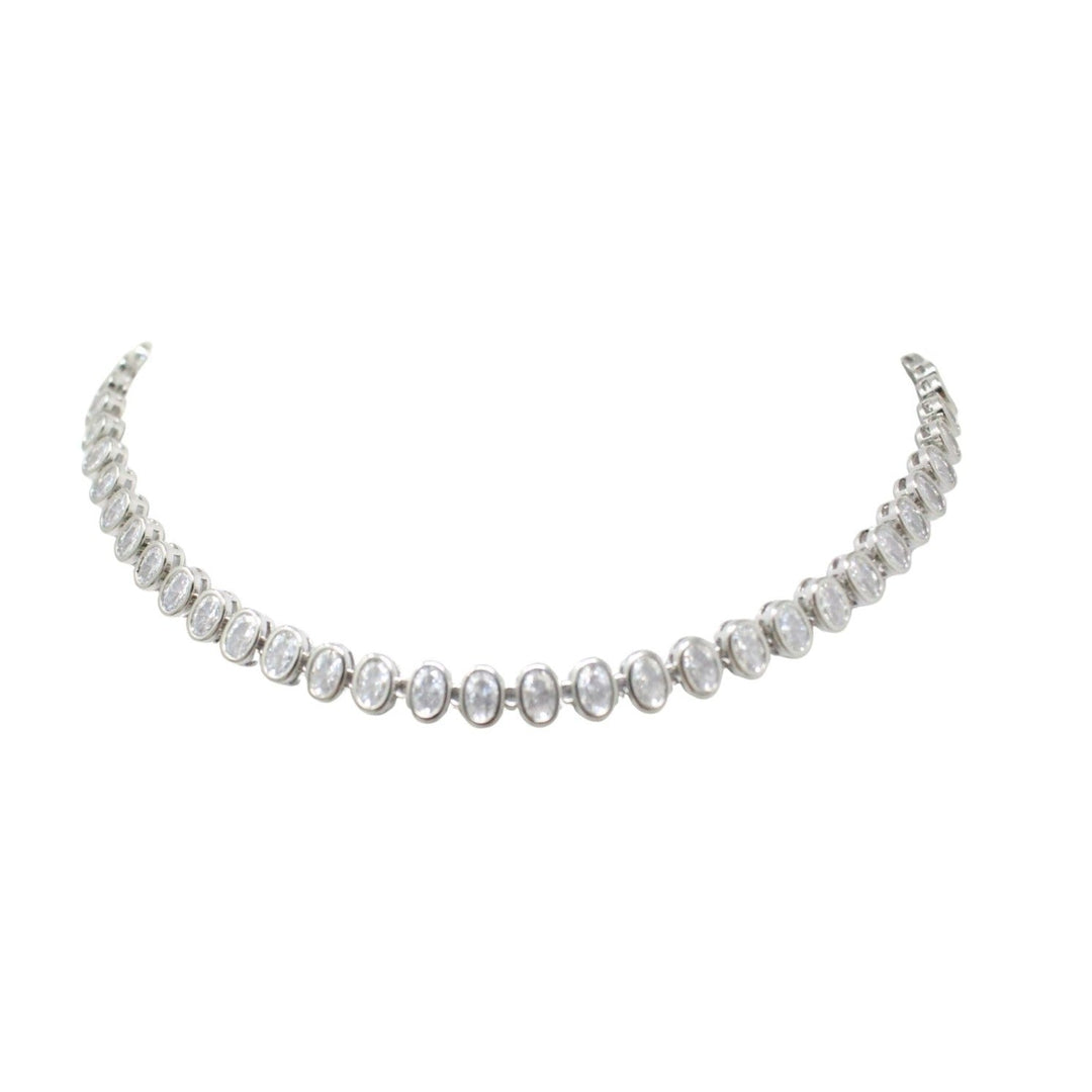 Oval Rhinestone II Choker - LAURA CANTU JEWELRY