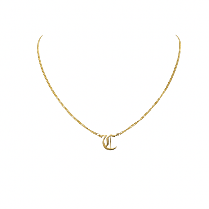 Personalized Gothic Initial - LAURA CANTU JEWELRY