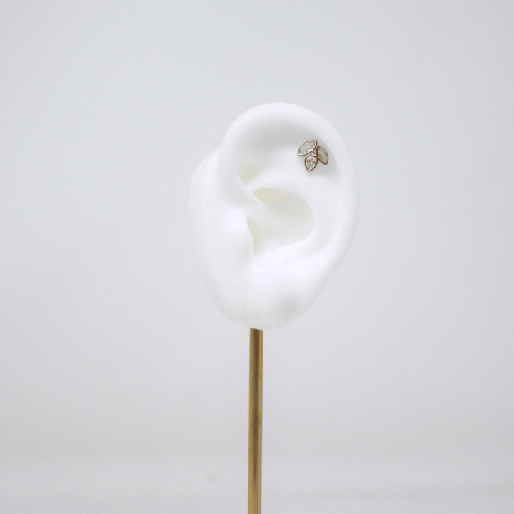 Piercing Crystal Leaf - LAURA CANTU JEWELRY