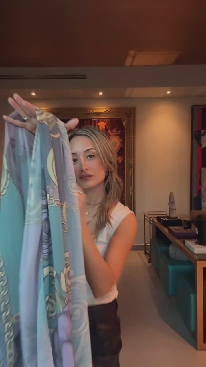 Mascada/Pareo Flor Morada