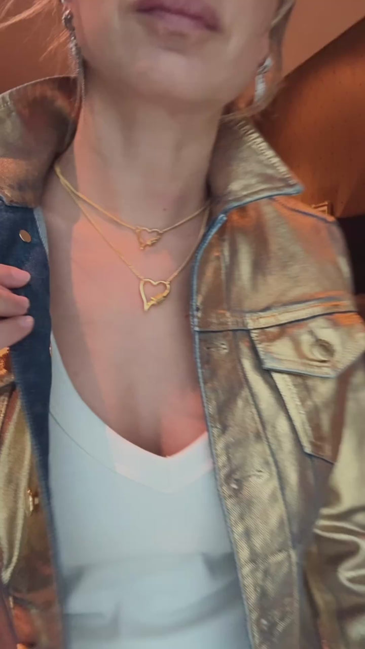 Large Heart Lock Necklace