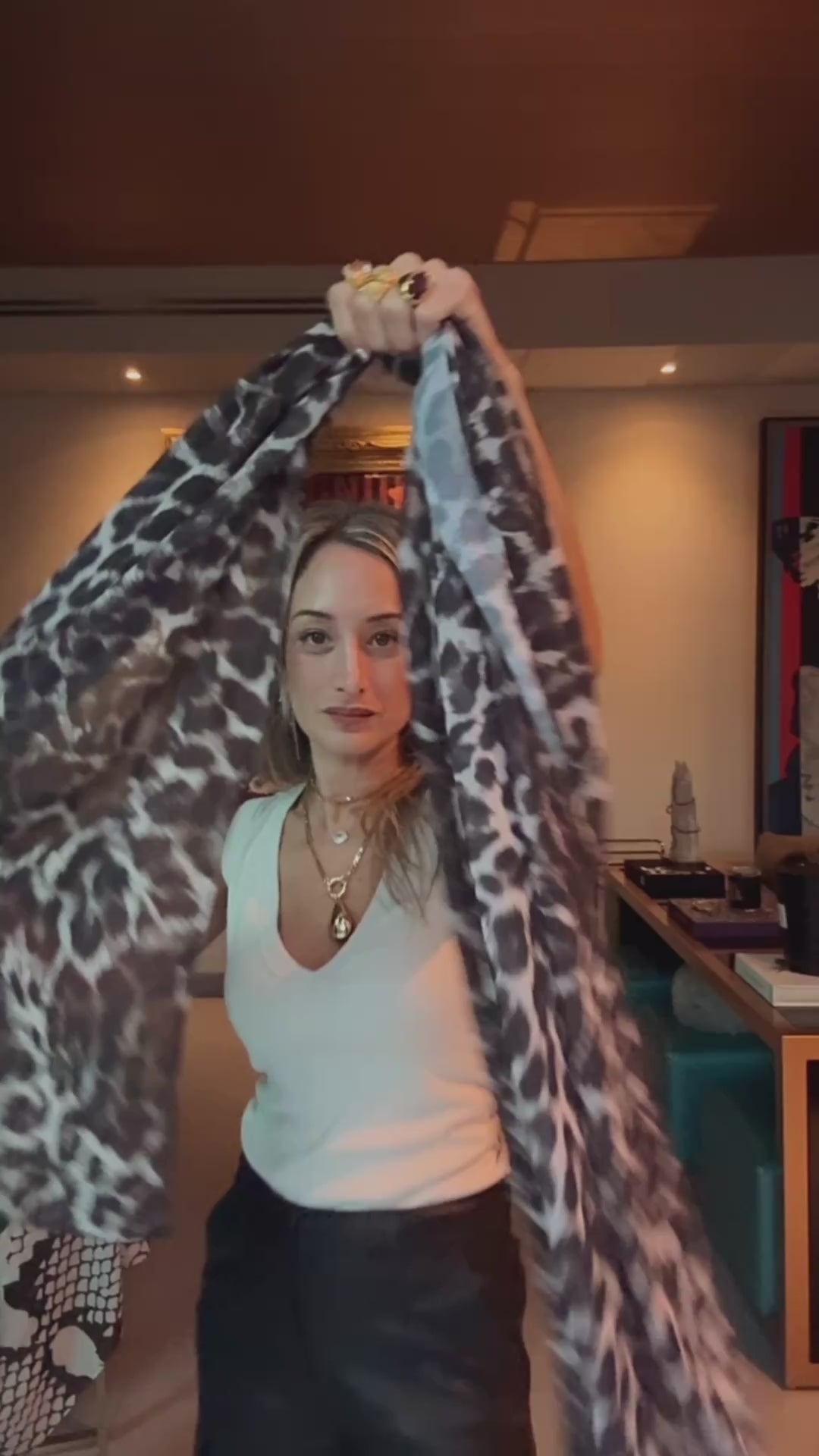Dark Leopard Scarf/Pareo