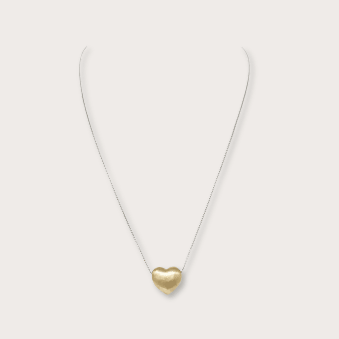 Puffy Heart Necklace - LAURA CANTU JEWELRY