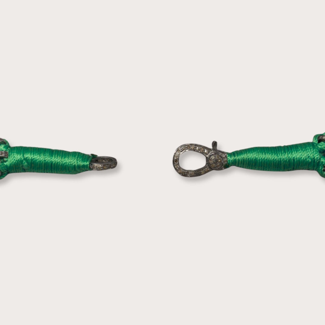 Pulsera Macrame Green Emerald II - LAURA CANTU JEWELRY