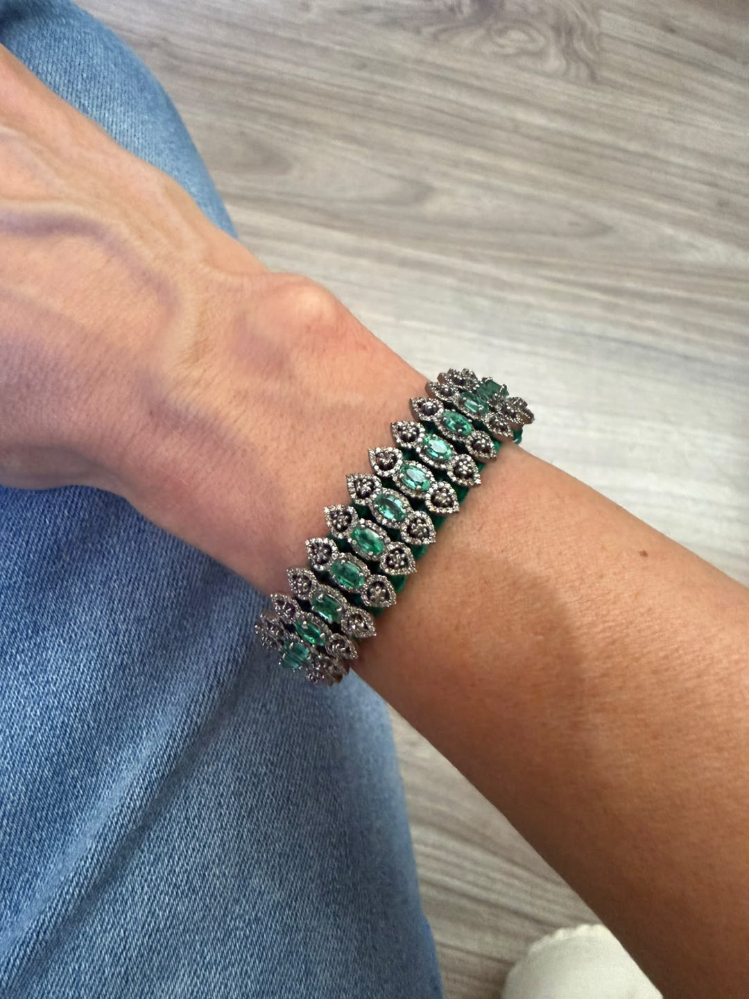 Pulsera Macrame Green Emerald II - LAURA CANTU JEWELRY