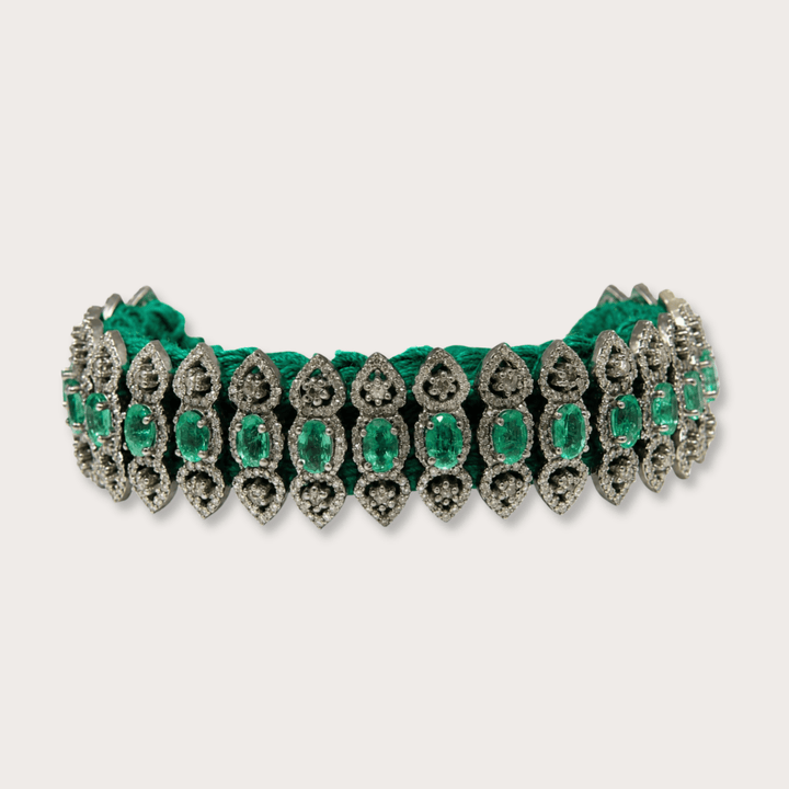 Pulsera Macrame Green Emerald II - LAURA CANTU JEWELRY