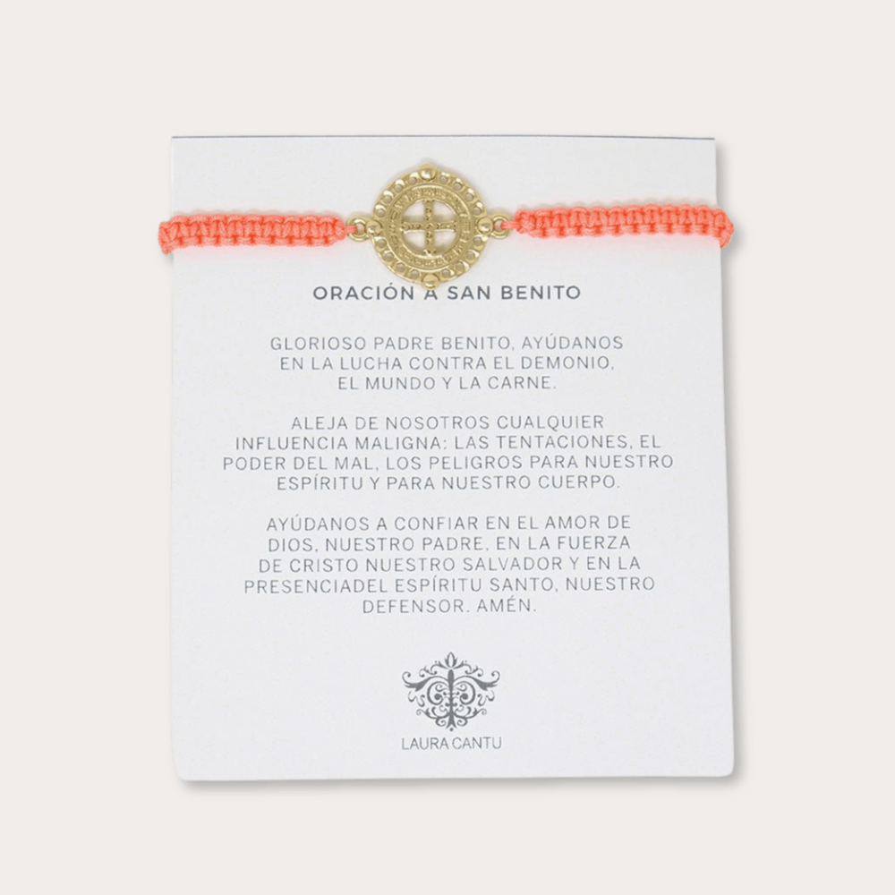 Pulsera San Benito Dorada Tejida De Colores - LAURA CANTU JEWELRY