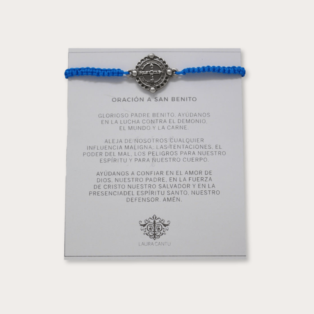 Pulsera San Benito Plata Tejida De Colores - LAURA CANTU JEWELRY