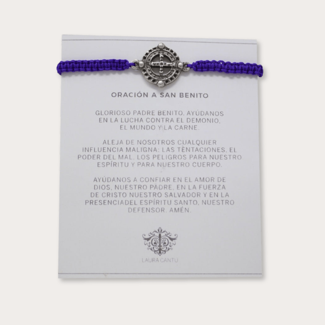 Pulsera San Benito Plata Tejida De Colores - LAURA CANTU JEWELRY