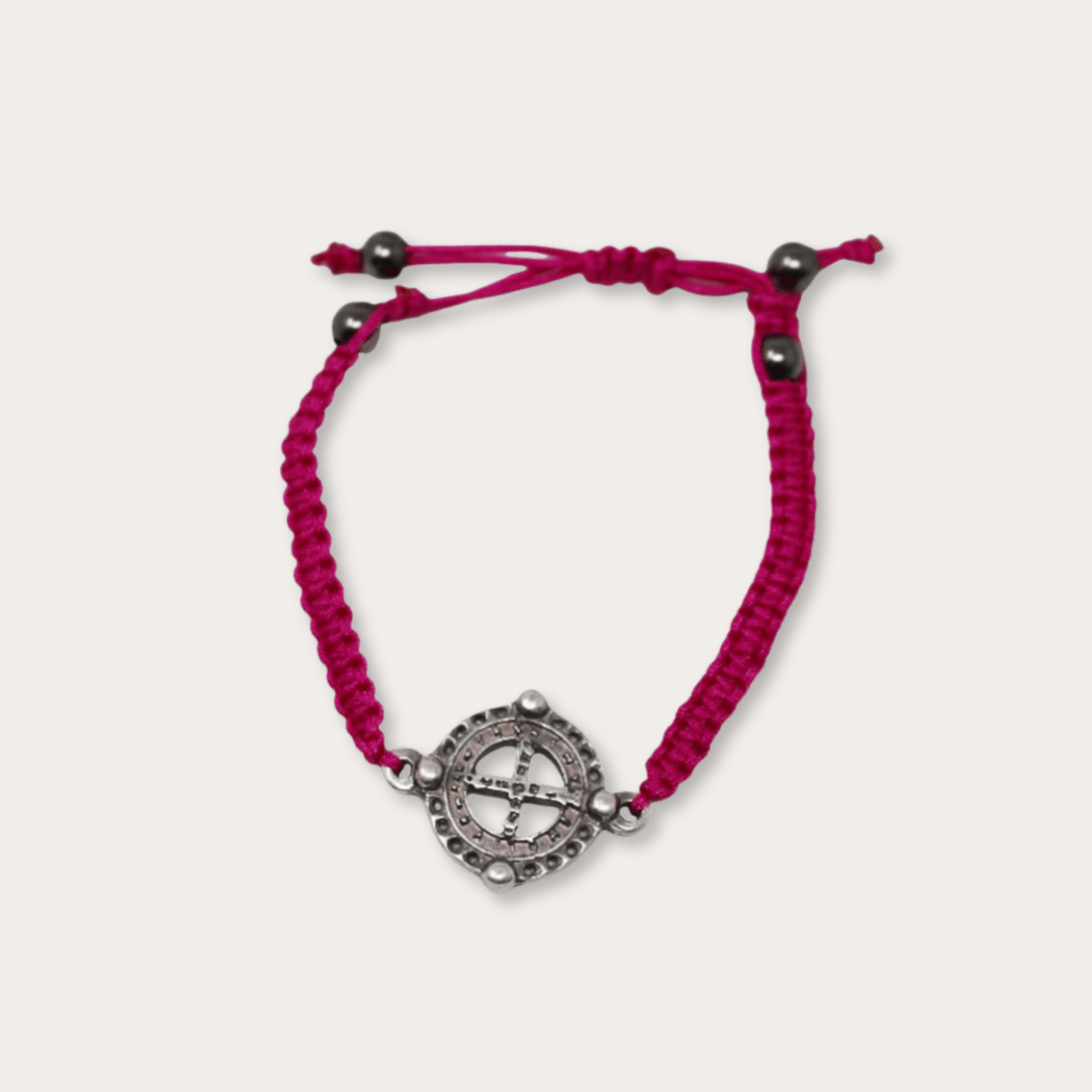 Pulsera San Benito Plata Tejida De Colores - LAURA CANTU JEWELRY