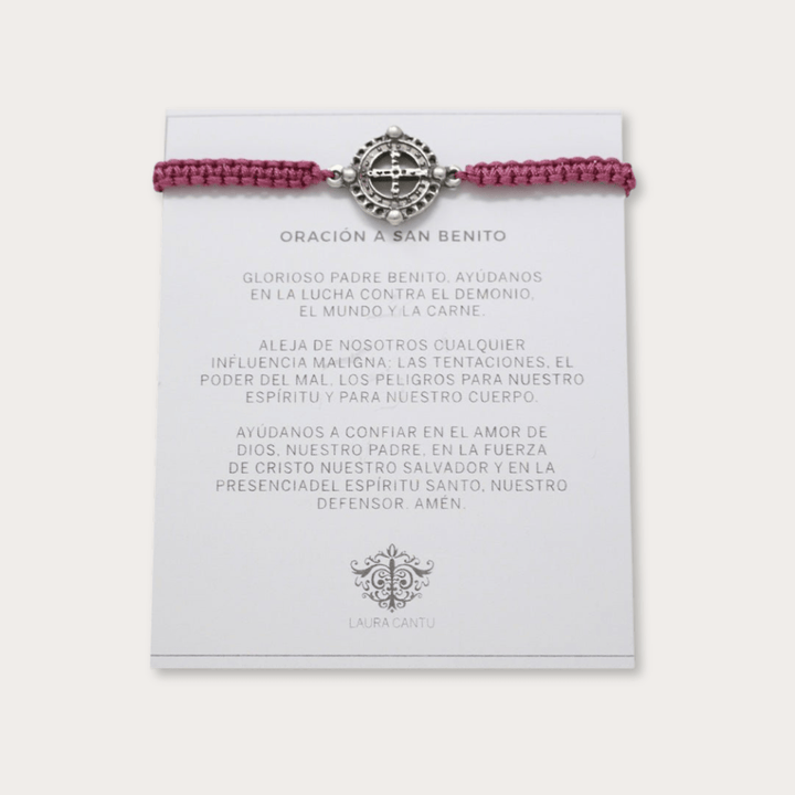 Pulsera San Benito Plata Tejida De Colores - LAURA CANTU JEWELRY