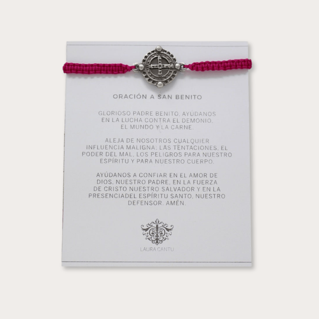 Pulsera San Benito Plata Tejida De Colores - LAURA CANTU JEWELRY
