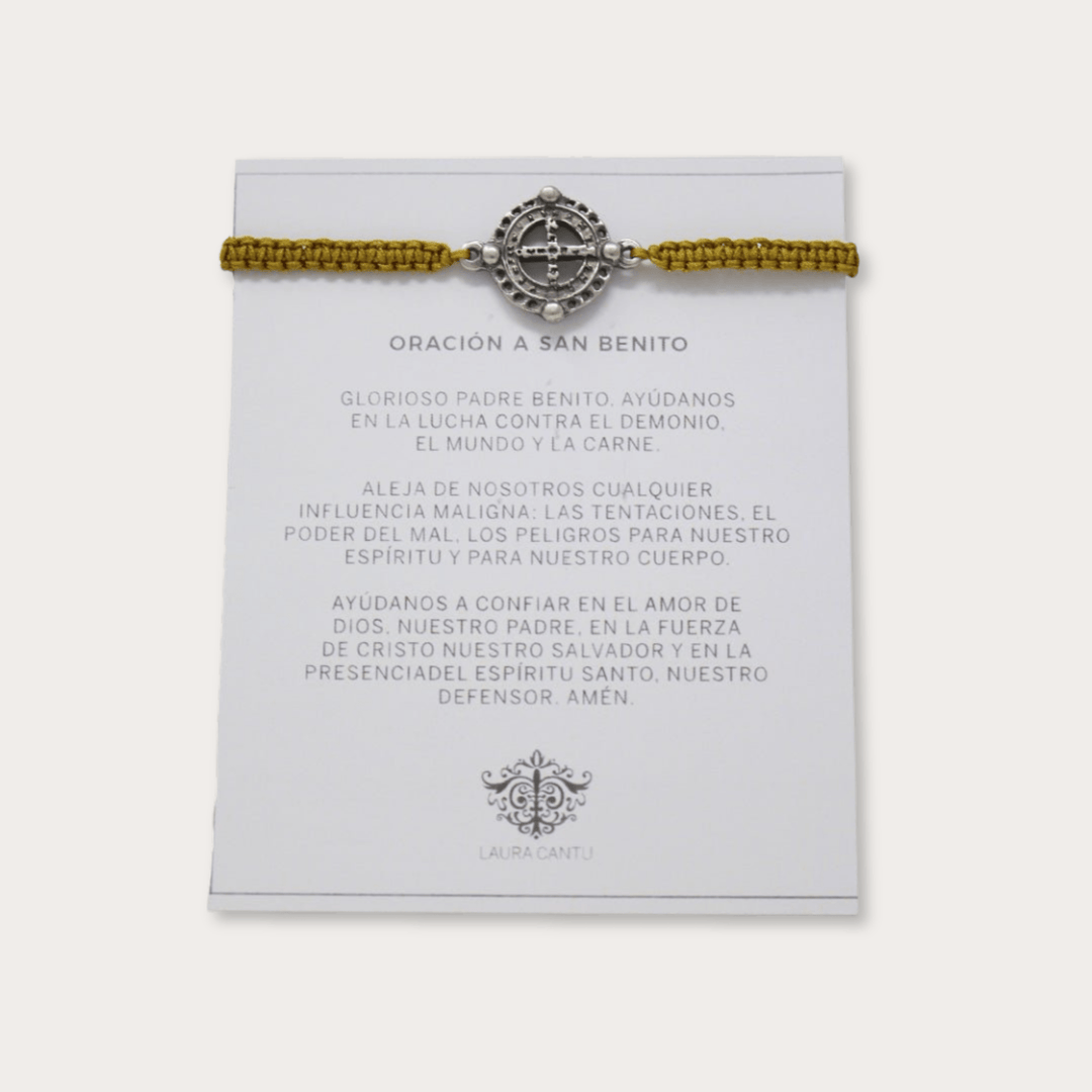 Pulsera San Benito Plata Tejida De Colores - LAURA CANTU JEWELRY